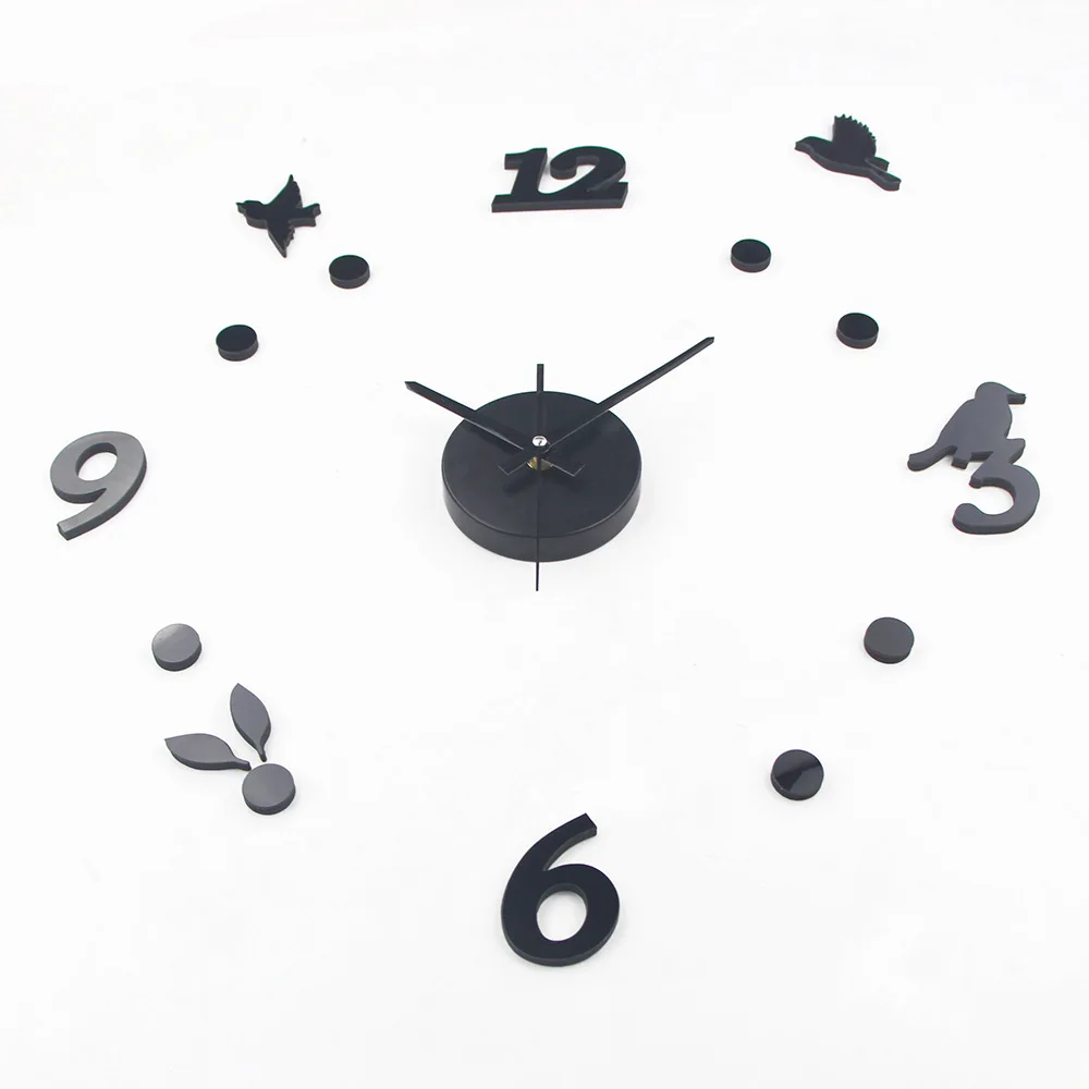 Часы настенные кварцевые с изображением кошек и птиц 2021 | Дом сад