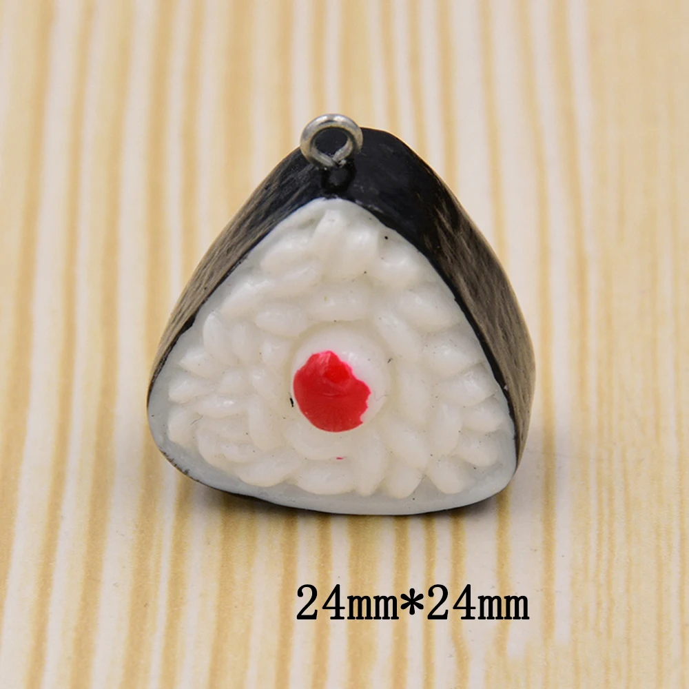 

Yamily 6pcs/Resin Simulation Sushi Mochi Charm Pendant For Diy Keychain Earring Necklace Bracelet Jewelry Findings Accessories