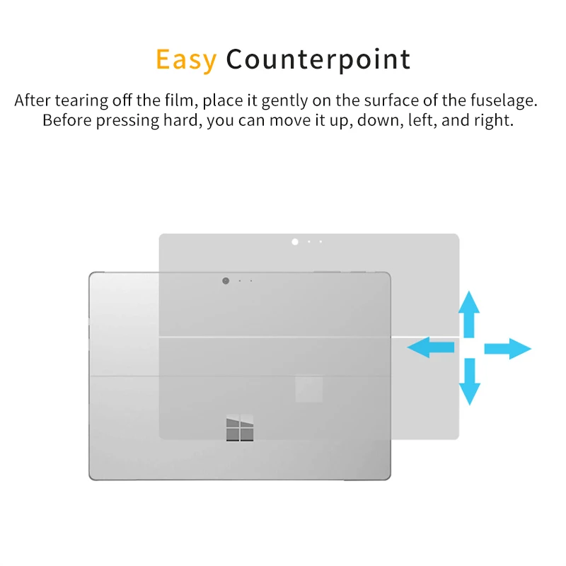 Однотонная Виниловая наклейка для Microsoft Surface Pro 7/6/5/4/3 X Go 2 задняя крышка тела