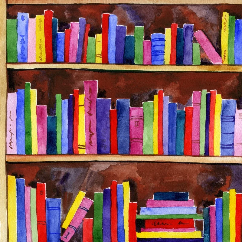 Фон для фотостудии с изображением книжной полки|Фон фотосъёмки| |