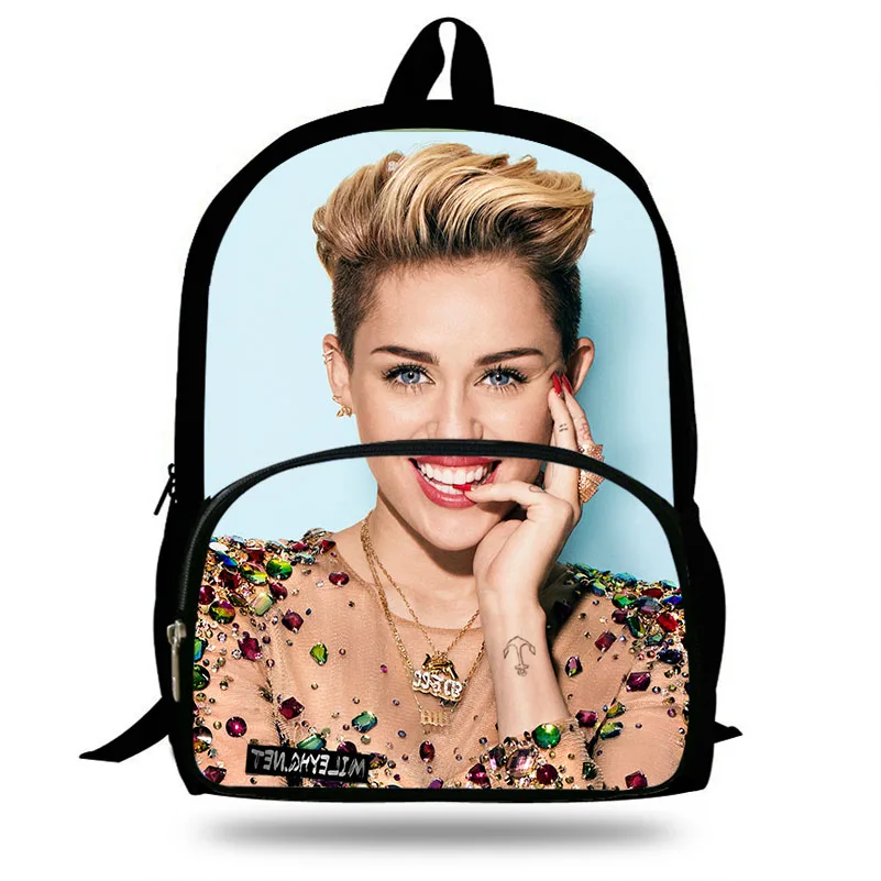 Женские Классические школьные сумки с принтом Майли Сайруса для