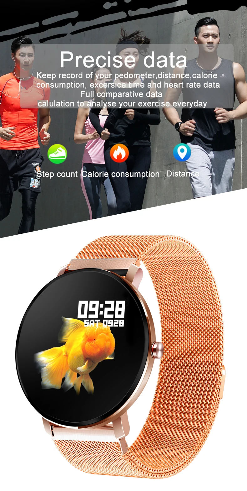 Модные K9 спортивные Bluetooth 1,3 дюймов Полностью умные часы с сенсорным экраном фитнес-трекер для мужчин IP68 Водонепроницаемые женские умные часы PK v11 K1
