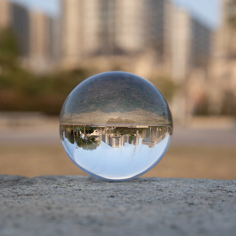 Прозрачный круглый стеклянный Большой Искусственный хрустальный шар украшение