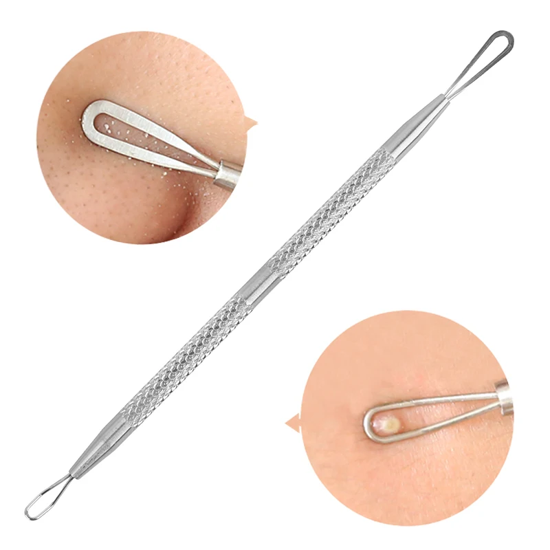 Stainless Steel Acne Removal Needles Pimple Blackhead Remover Tools Spoons Face Skin Care Facial Pore Cleaner |