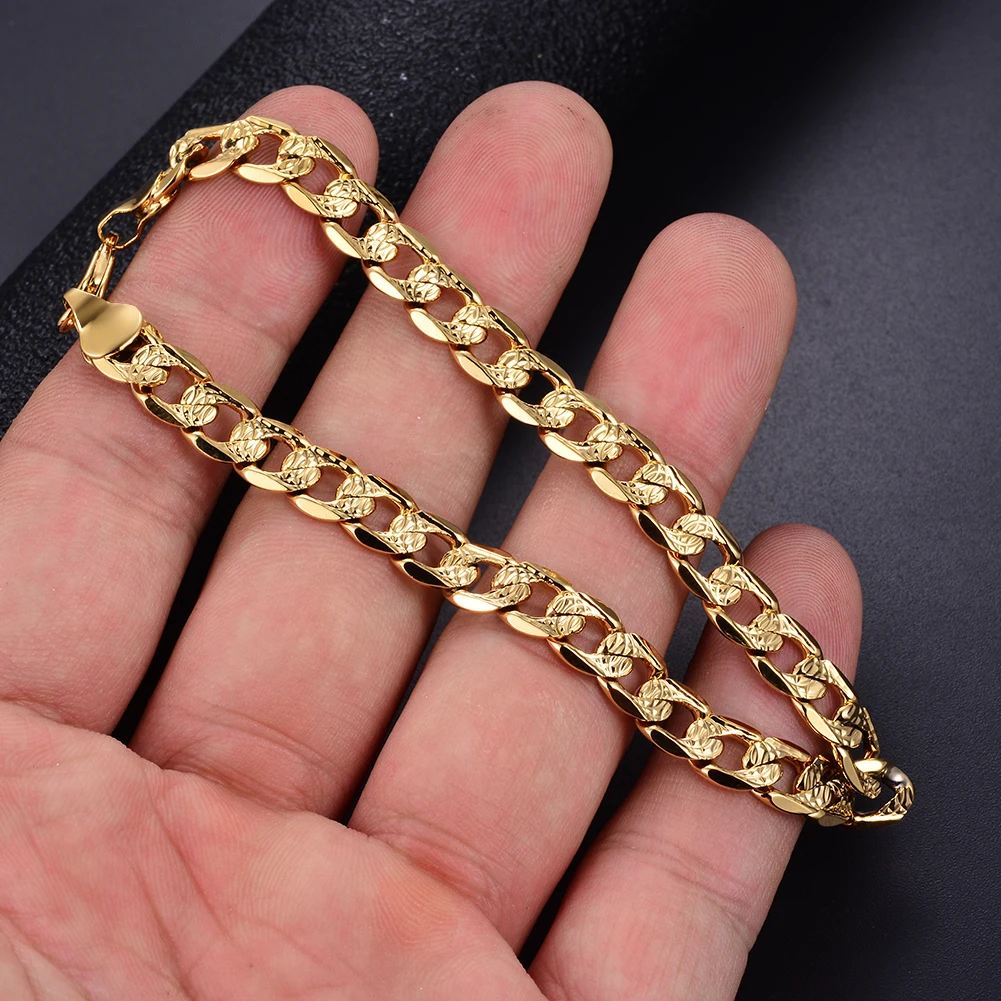 Мужской винтажный браслет WANDO золотой на руку с цепочкой Подарочный ювелирный