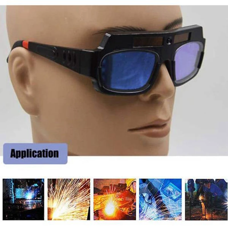 

Solar Powered Auto Darkening Welding Mask Helmet Goggles Welder Glasses Arc Anti-Shock Lens for Eye Protection