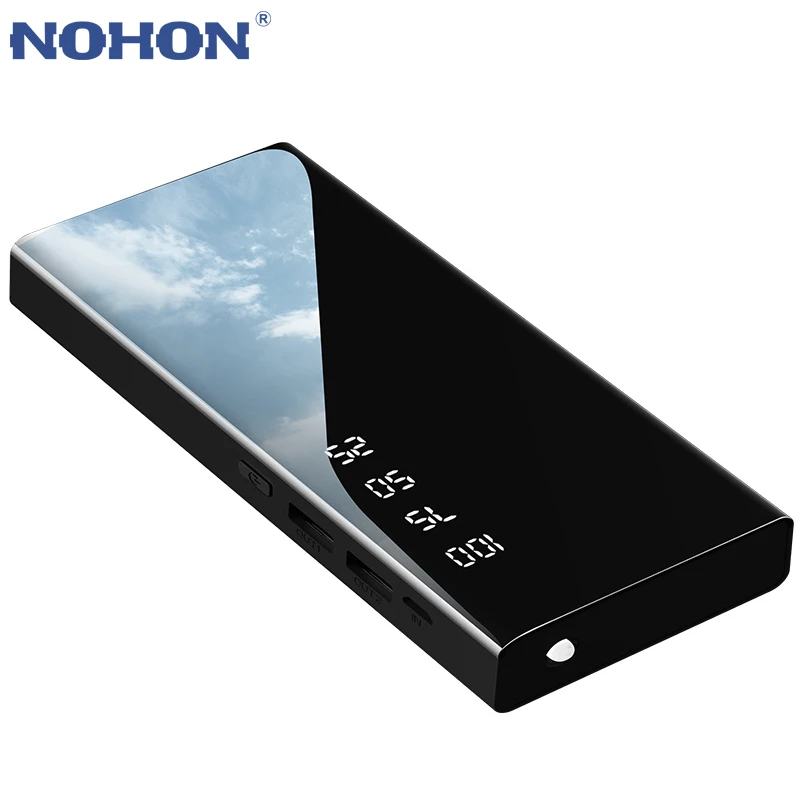 Портативный внешний аккумулятор NOHON с двумя usb портами выход 2 1 А быстрое зарядное