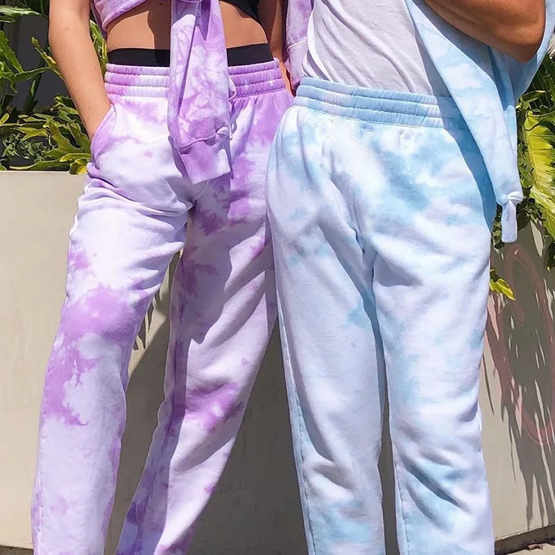 

Tie Dye Sweatpants Women Elastic High Waist Baggy Pants Loose Sport Hip Hop Harem Pants Streetwear Trousers Joggers Pant