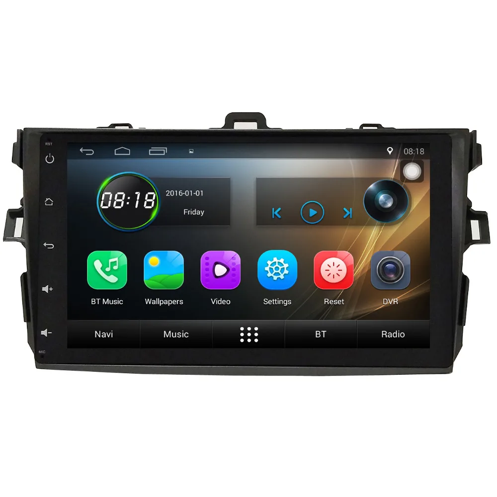 9 inch android 8.1 for Toyota corolla 2007 2008 2009 2010 2011 2012 car dvd gps navigation console radio audio player | Автомобили и