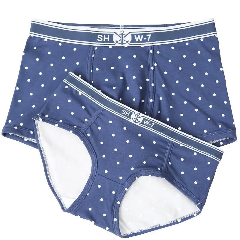 Трусы боксеры для пар мужское нижнее белье хлопковые модные пикантные трусы в