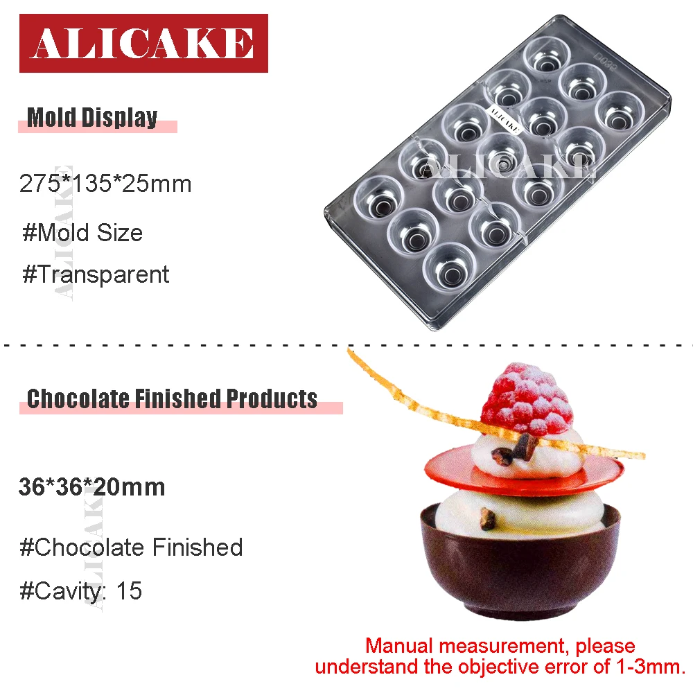 Chocolate Bar 3D Mold Polycarbonate Form Tray Confectionery Cake Decorating Baking Pastry Tools For | Дом и сад