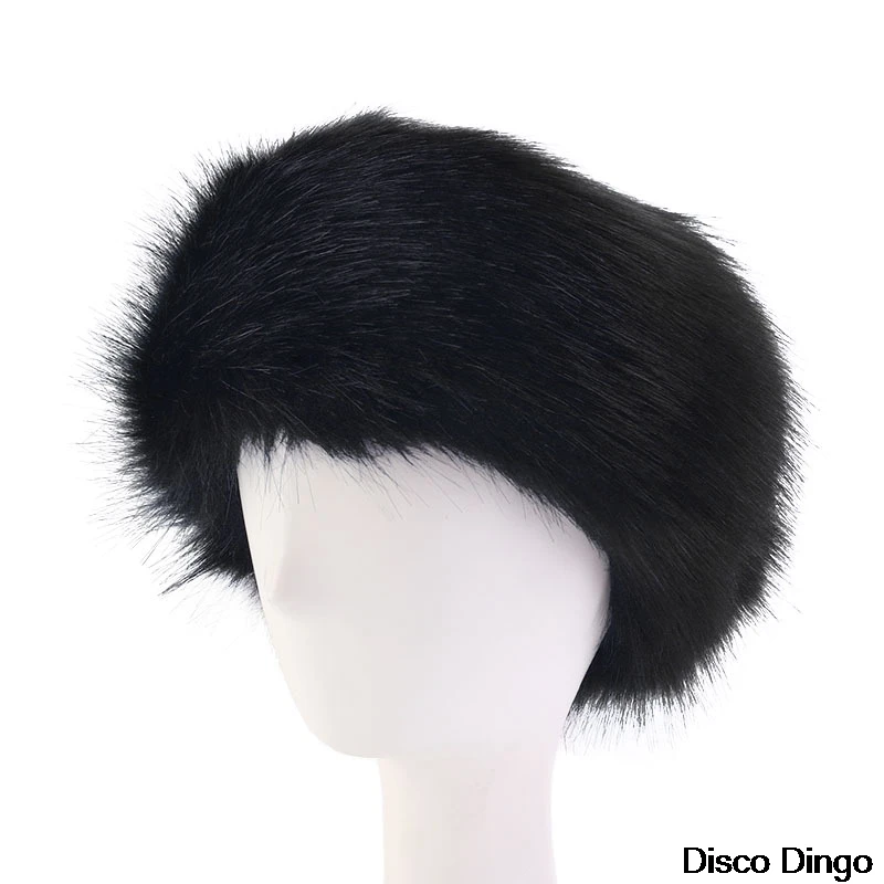 

The New Faux Fox Fur Headband Simple And High Grade Hair Bands For Women Keep Warm Western Style Headwear