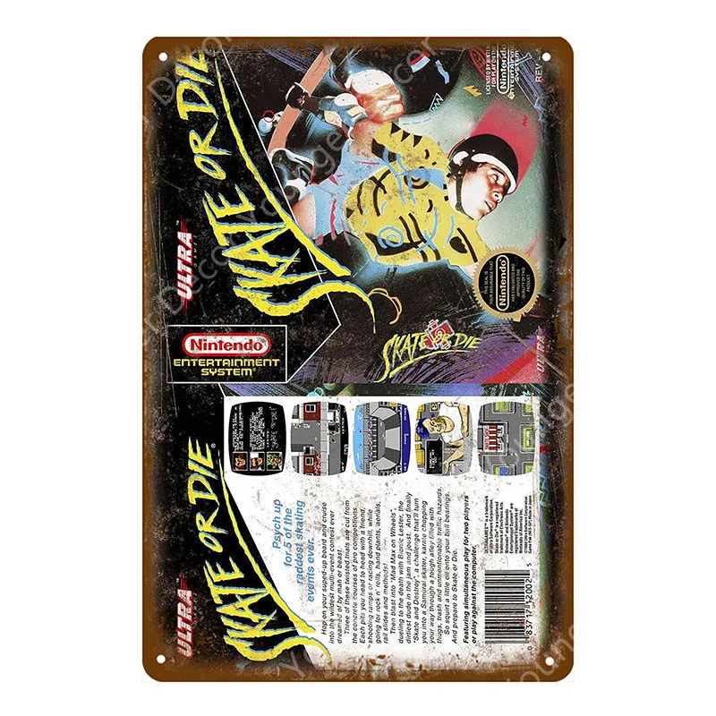 YD8180EI Классический игровой плакат, геймерская Настенная Наклейка для детской комнаты, игровой центр, Декор, винтажные Рекламные Знаки, металлическая художественная живопись, YI-017 - Цвет: YD8180EI