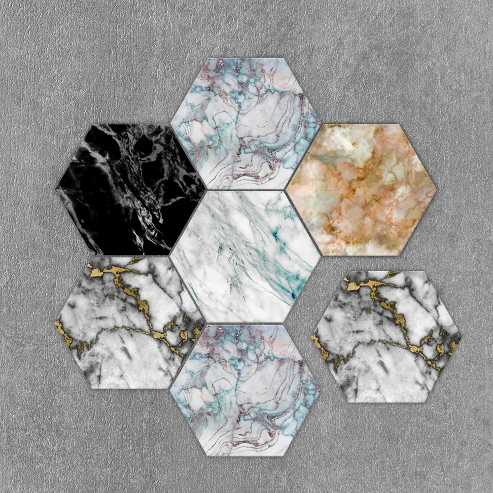 

Водонепроницаемые наклейки на пол в ванную комнату 10 шт., самоклеящиеся наклейки из ПВХ для керамической плитки, декор для кухни, гостиной, Н...