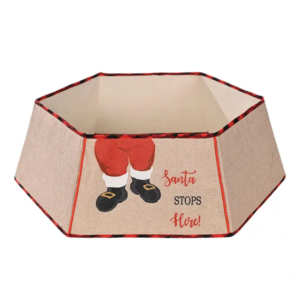 

Tear Resistant Useful Square Christmas Tree Stand Cover Fabric Christmas Tree Stand Easy to Use Holiday Decorations