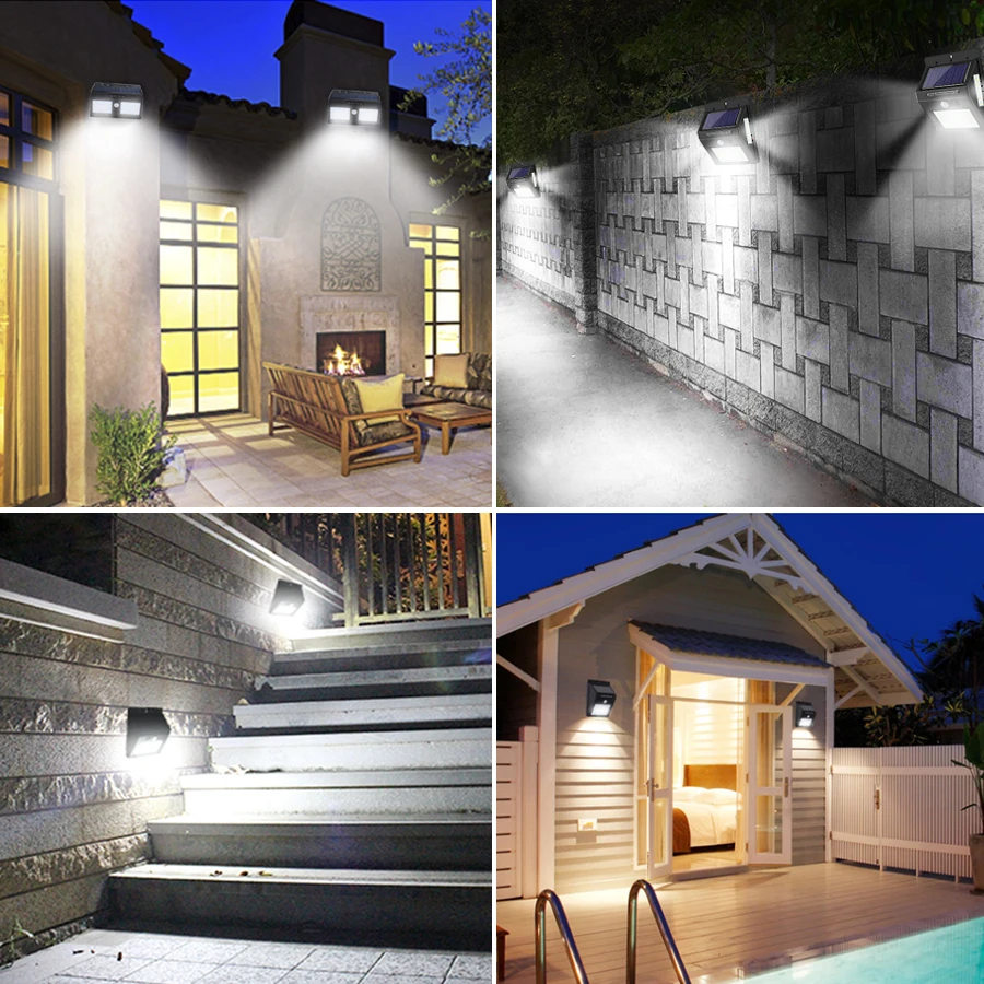 

PIR Motion Sensor Solar Light 80LED 100LED Sunlight Solar Energy Street Lights Wall Light Garden Yard Outdoor Solar Power Lamp