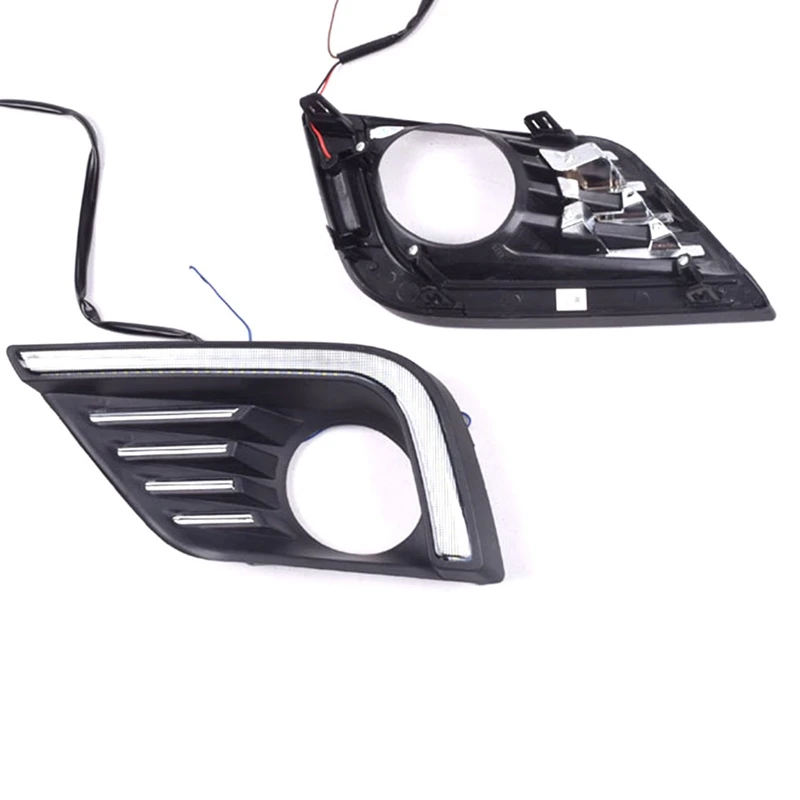 

for Nissan Altima 2016-2018 Pair Front LED DRL Daytime Running Fog Light with Turn Signal Lamp