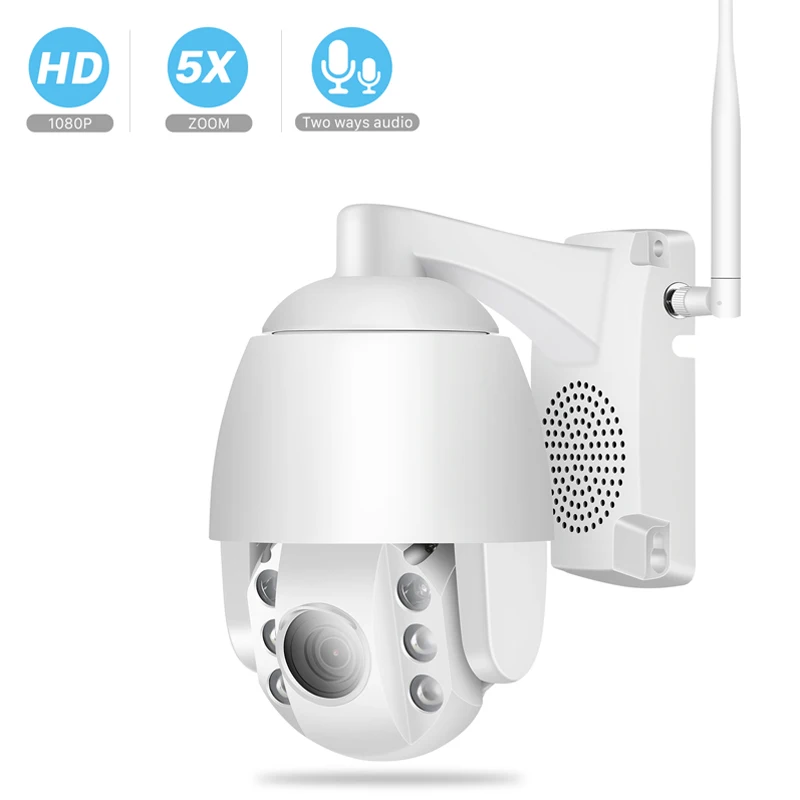 Besder открытый мини PTZ 5X оптический зум ip-камера 1080P Wifi скорость купольная камера двухсторонняя аудио 60 м ночное видение беспроводной P2P
