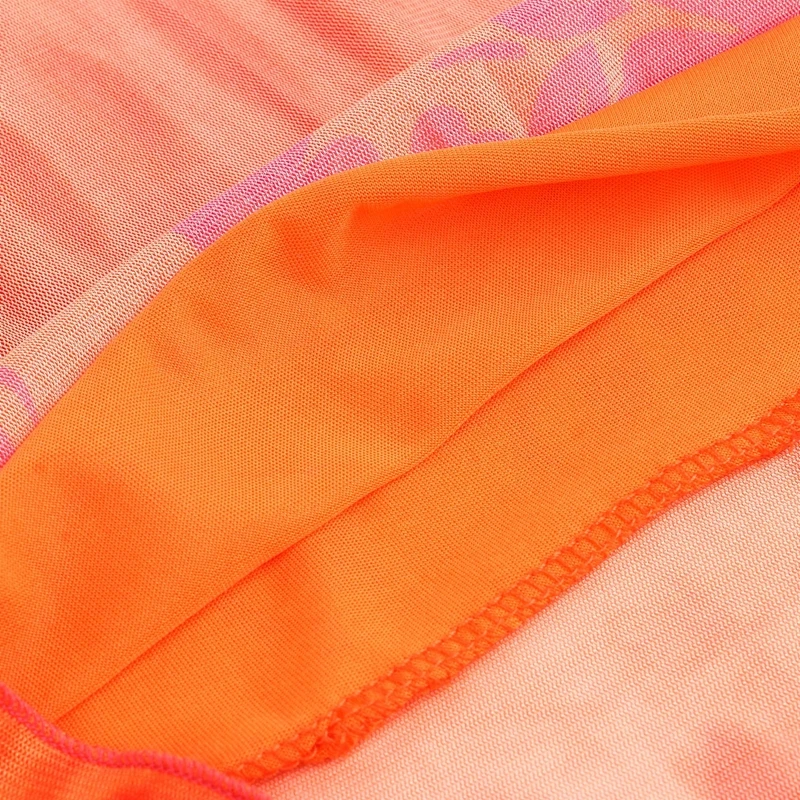 

Orange Floral Print Sleeveless Bodycon Sundress Y2K Summer Beach Slim Fit Mini Short Dress Vintage Streetwear