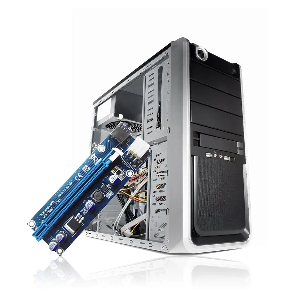 

Graphics Adapter PCI-E1X To 16X Video Card Extension Cable Adapter Card Solid State Capacitor Usb 3.0 Interface