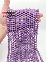natural purple phosphosiderite american purple mica 6 8 10mm stone round loose beads for jewelry making bracelets necklace