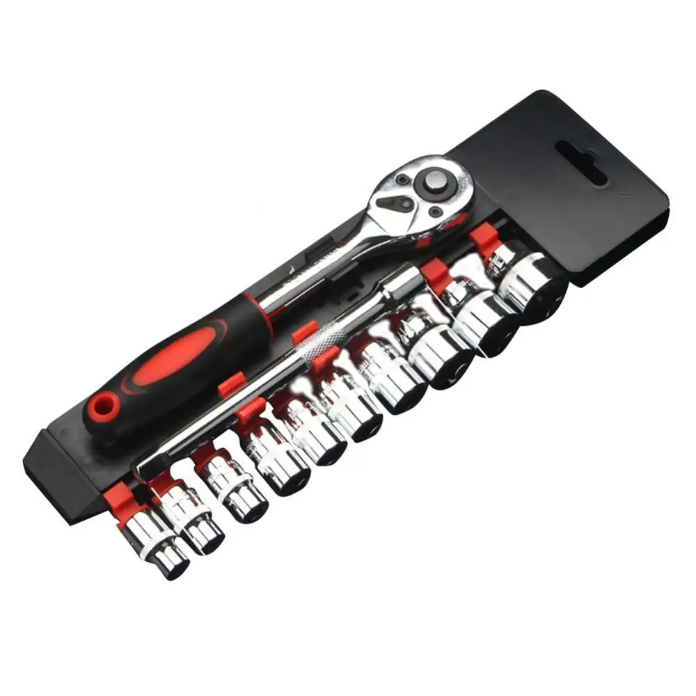 50% Hot Sale 12Pcs/Set 1/4 Inch Socket Wrench Set Automotive Connecting Rod Combination Tool
