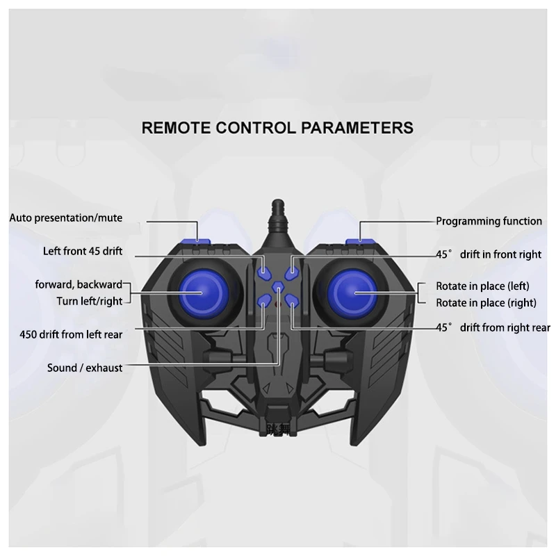 

RC Alloy Jet Drift Stunt Car with LED Double Control Radio Vehicle Toy