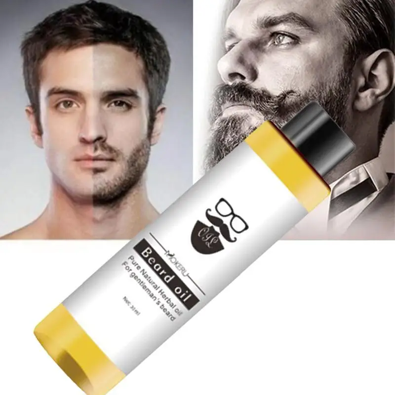 

30ml Organic Beard Oil Men Beard Growth Oil Kit Repair Oil Moustache Styling Beard Smoothing Tools Men For Growth V9X2