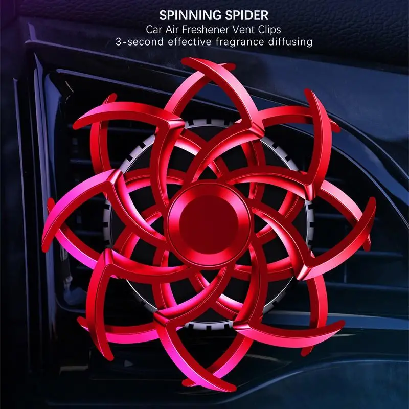 

Update Car Fragrance Bidirectional Rotation Perfume Spider Diffuser Car Air Freshener Interior Decor With Aromatherapy