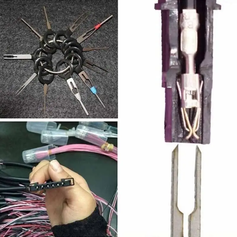 Набор металлических ручных инструментов прочный экстрактор контактов с вилкой