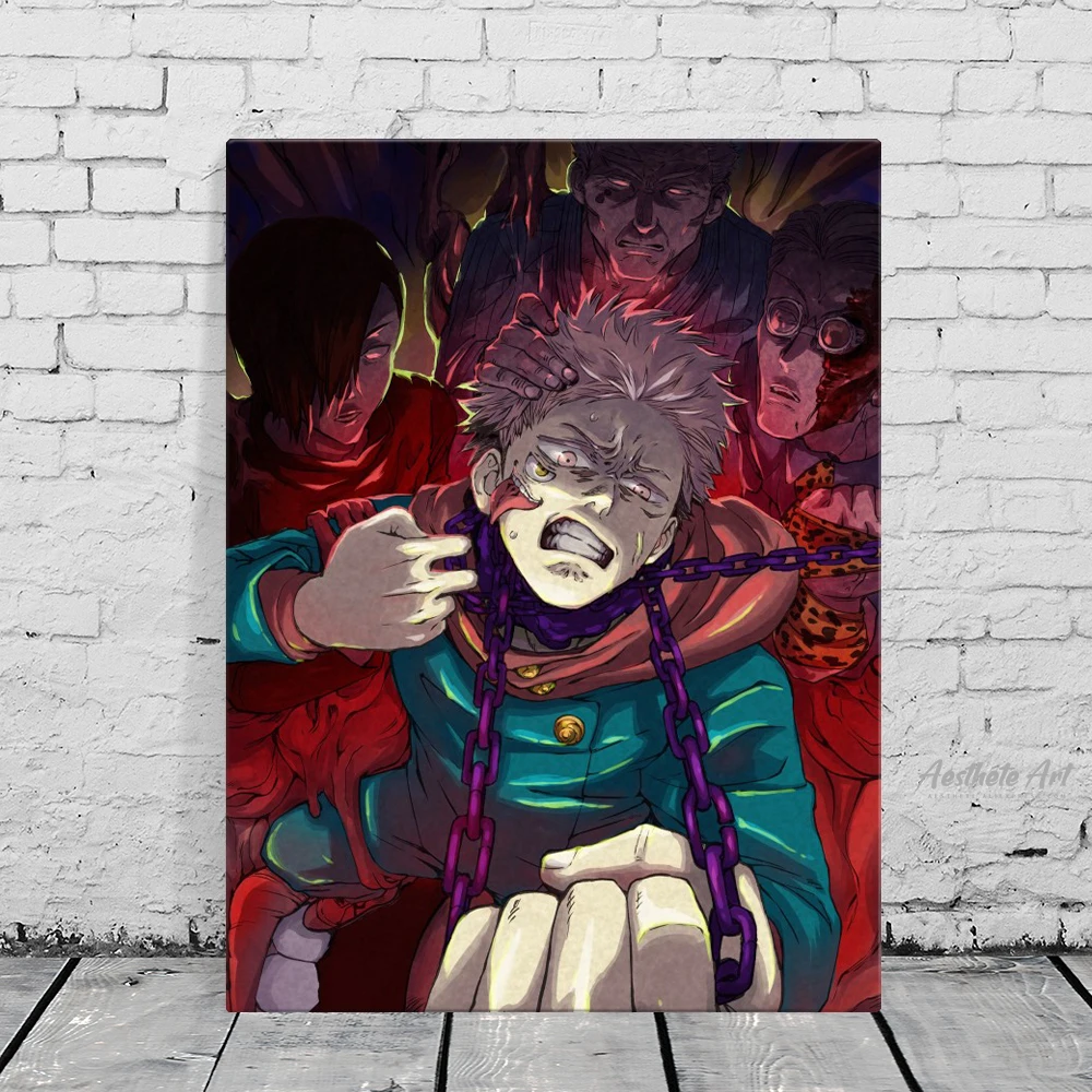 Художественная Картина на холсте из аниме джутсу художественный постер с