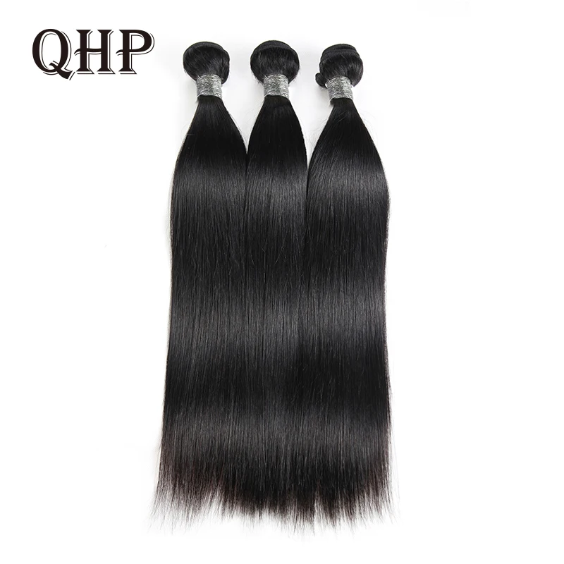 

Peruvian Straight Hair Bundles 8"-30" Natural Black Color 1B 1pc/3Pcs Available Remy Human Hair Bundles