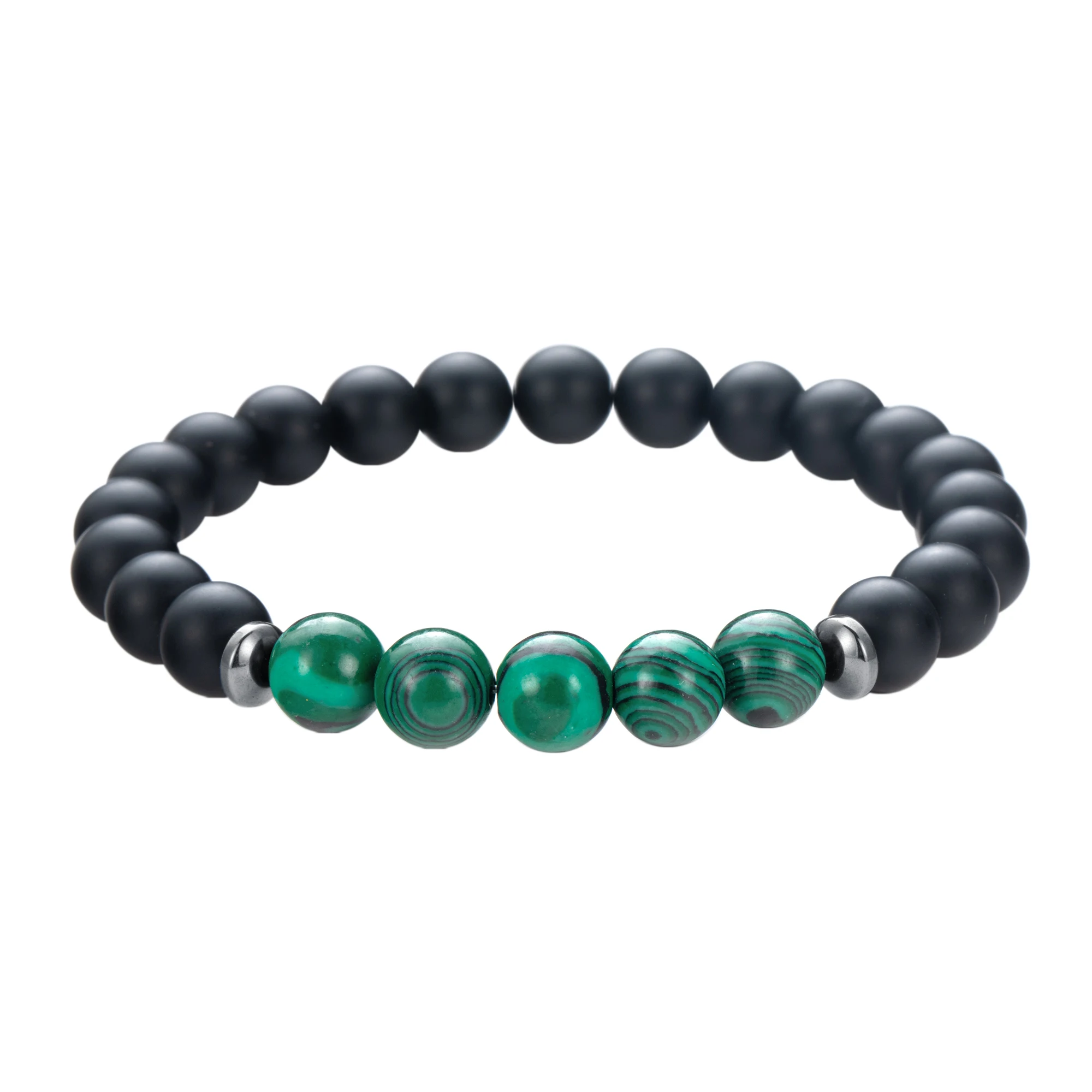 QIMOSHI браслеты для йоги из натурального камня женщин 8 мм чакра матовый оникс