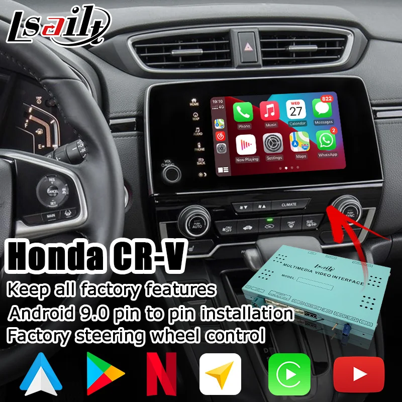 Android / carplay interface box for Honda CR-V CRV RW RT 2016- video mirror link youtube GPS navigation by Lsailt | Автомобили и