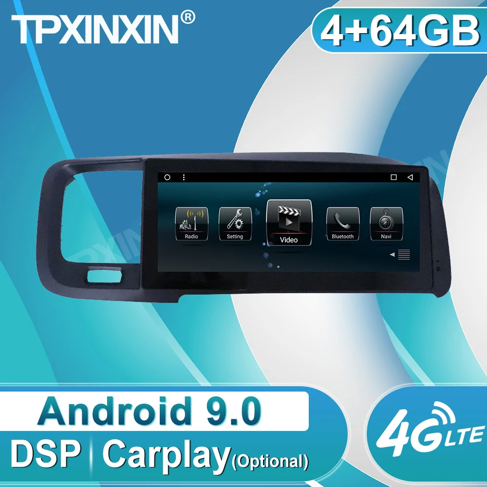 

Android 10.0 Carplay 64GB For Volvo S60 2011 2012 2013-2020 Radio Recorder Multimedia Player Stereo DVD Head Unit GPS Navigatie