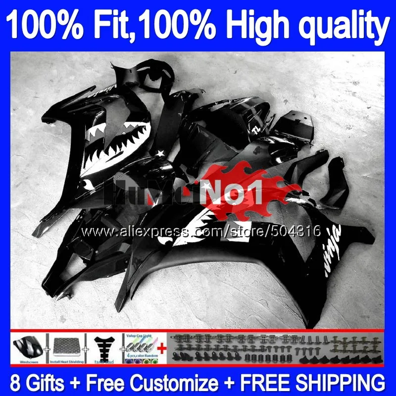

Injection For KAWASAKI ZX 10R 1000CC ZX10R 11 12 13 14 15 74MC.30 Shark black ZX1000 CC ZX-10R 2011 2012 2013 2014 2015 Fairing