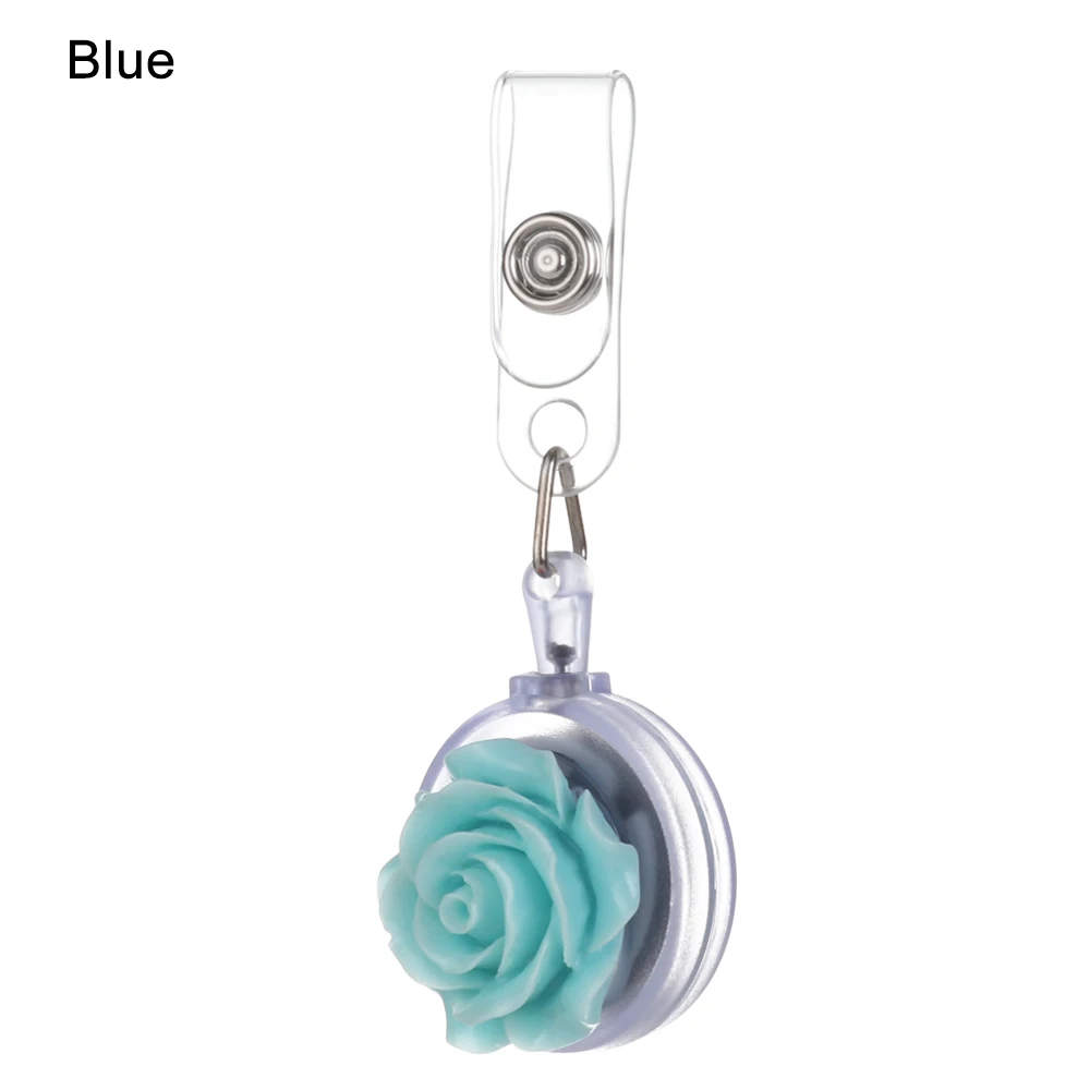 blue 1 1 шт., новинка, мини, выдвижной значок, ID талреп, имя, бирка, карта, держатель, катушки, брелок, цепь, зажимы, школьные, офисные принадлежности - Цвет: blue 1