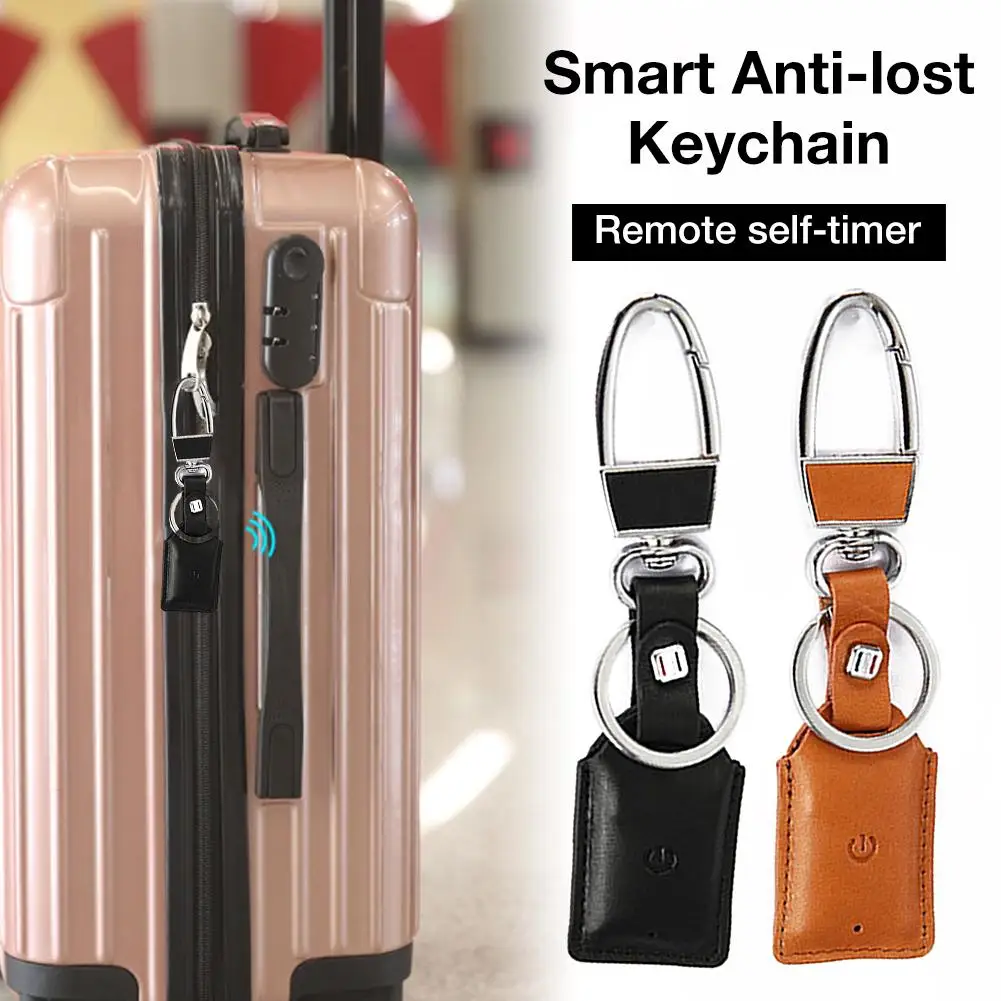Брелок для поиска ключей умный трекер анти потеря натуральной кожи Bluetooth брелок с