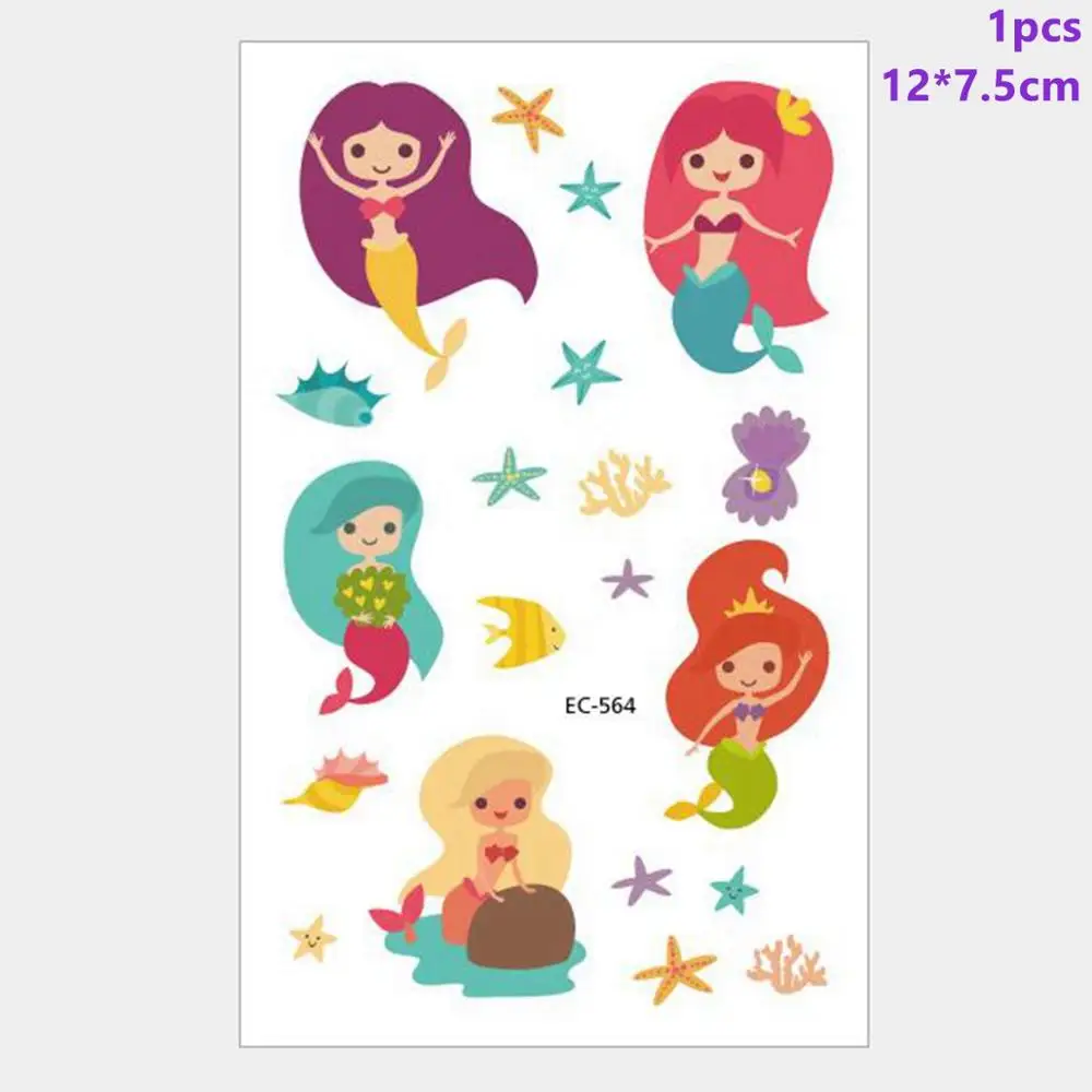 Mermaid Stickers 5 Taoup 1 шт. градиентный цвет блестки маленький брелок с хвостом русалки День Рождения Декор для девочек Дети Русалка тема украшения - Цвет: Mermaid Stickers 5