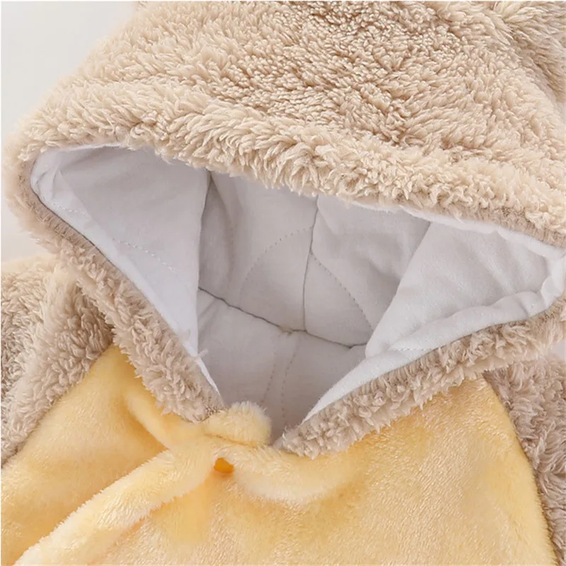 

Baby Romper Hoodie Baby Boy Girl Clothes Newborn Baby Clothing Jumpsuit Winter Thick Outing Cotton Infant Romper Outwear 2020