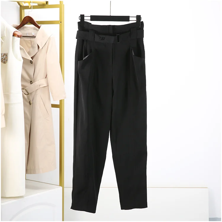 

Dongyang Home [Autumn Series] 2021 New Autumn Clothes Design Sense Hour Versatile Solid Color Casual Pants 9842