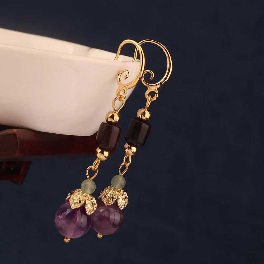 Серьги в стиле ретро для женщин модные серьги национальном простое украшение