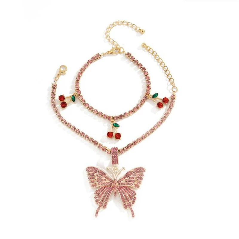 

European and American cross-border jewelry simple personality claw chain diamond jewelry women fashion all-match full inlaid but