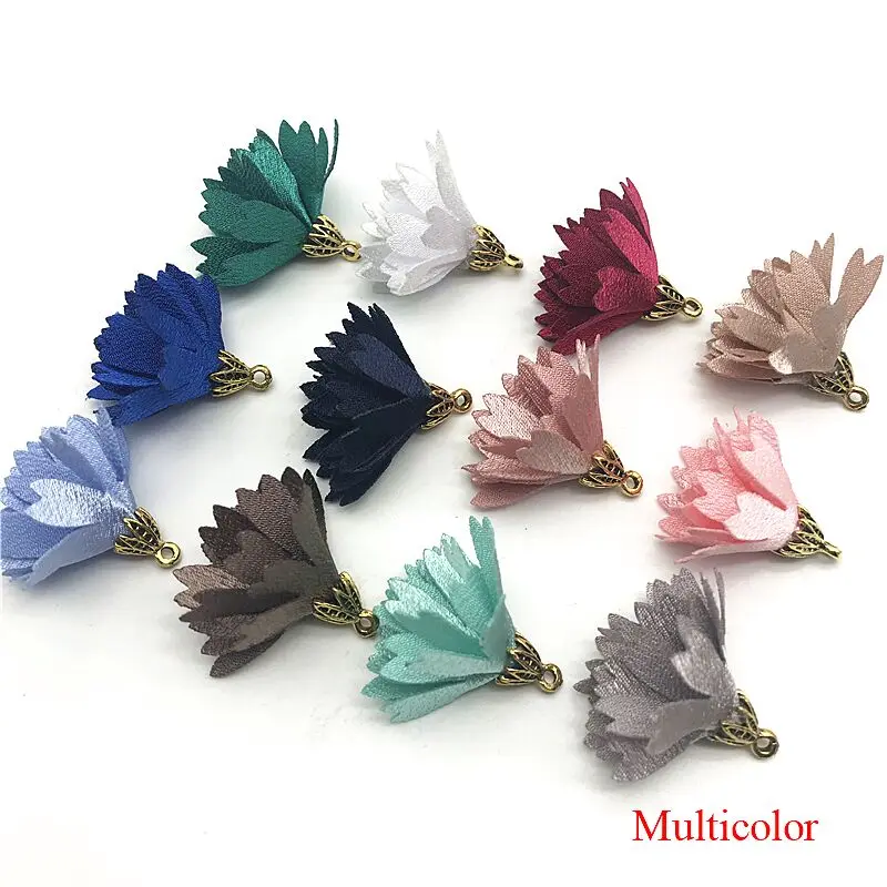 Винтажные тканевые Подвески с кисточками для изготовления ювелирных изделий 10