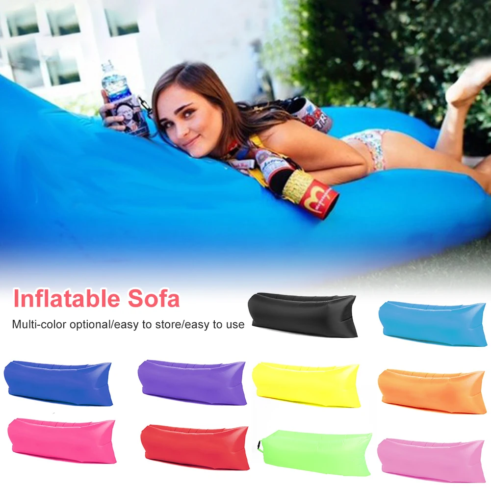 

Light Sleeping Bag Waterproof Inflatable Bag Lazy Sofa Air Camping Sleeping Bags Adult Beach Lounge Chair Fast Folding
