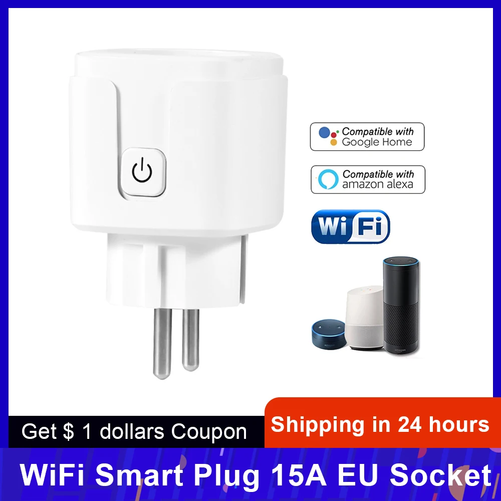 Умная розетка с поддержкой Wi Fi 15 а голосовым управлением|Умные розетки| |
