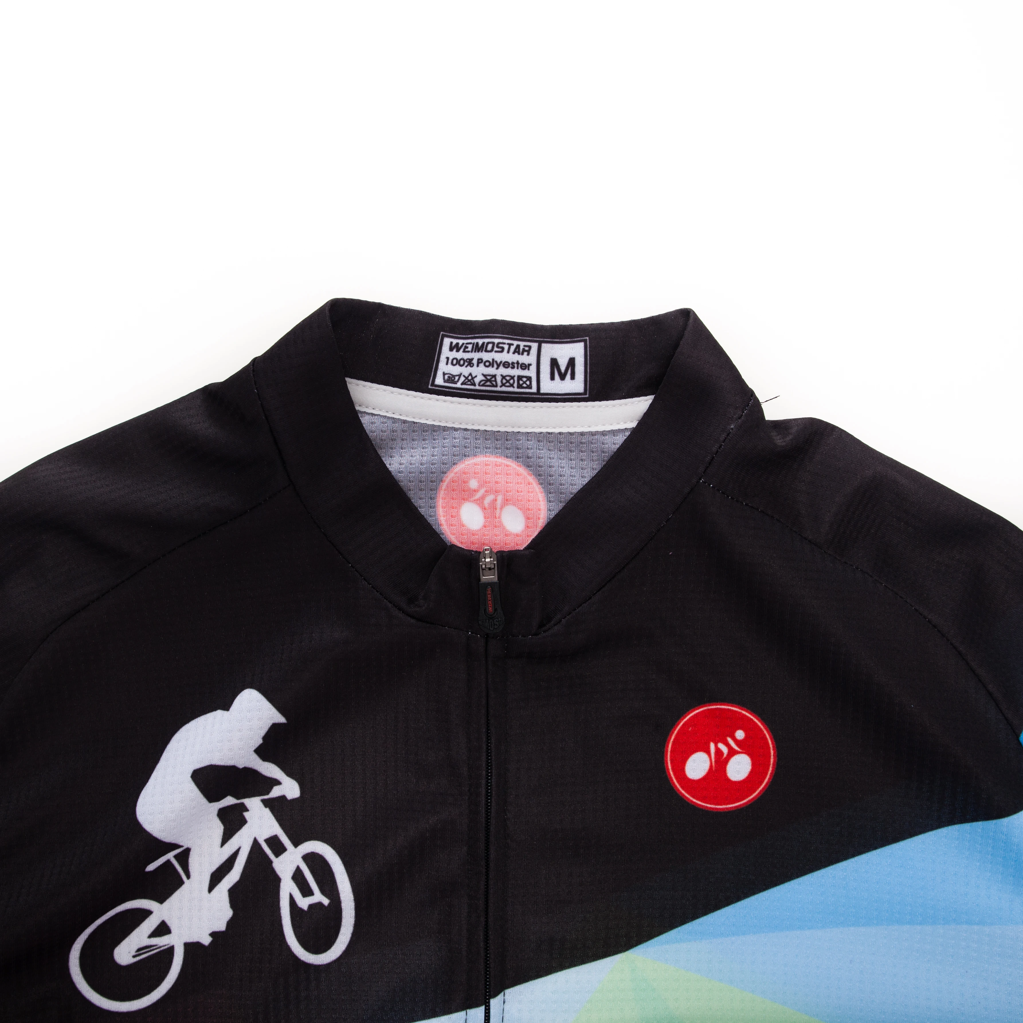 Мужская спортивная одежда Черная майка с длинным рукавом и радужной расцветкой