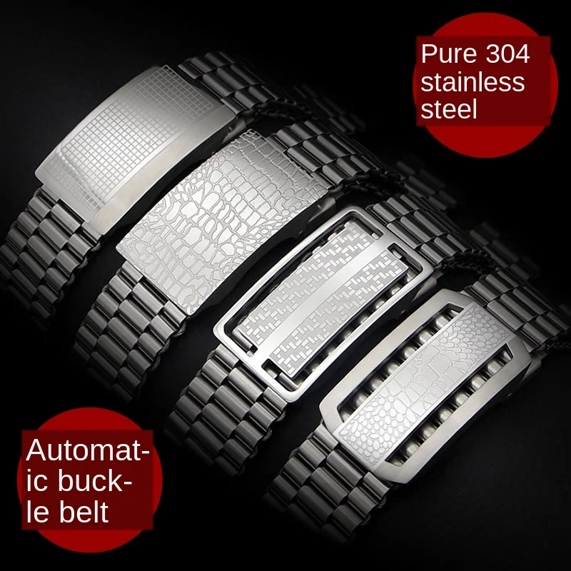 Мужской ремень с автоматической пряжкой из нержавеющей стали 140/130 см | Аксессуары