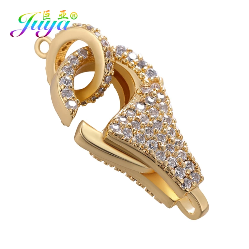Juya 18K Reales Gold Überzog Zubehör Verschluss Verschluss Hummer Schließe Material Für DIY Hand Perlen Perlen Schmuck Machen – Detail 9