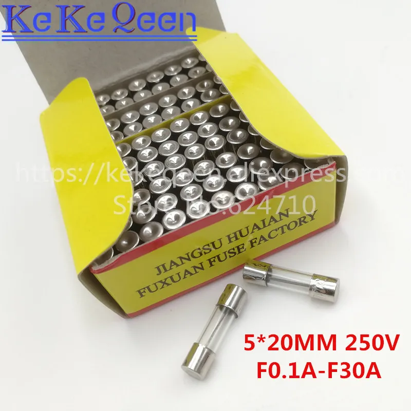 Бесплатная доставка Партия из 20 штук 250V 0.1A 0.2A 0.5A 1.25A 1.5A 3.15A 6.3A 1A 2A 3A 4A7A 10A 30A 5X20 5*20 мм